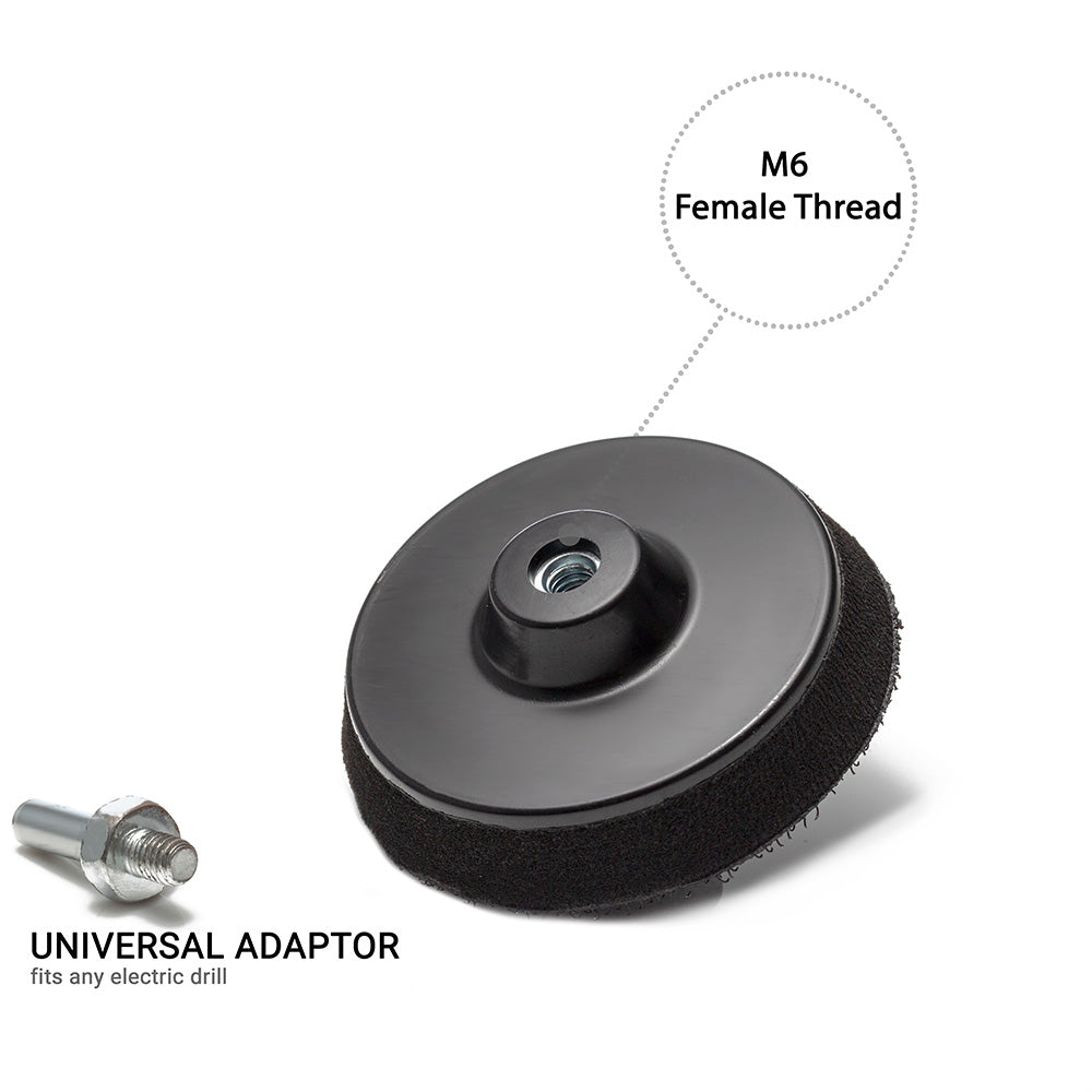 75mm ( 3") Spindle backing pad for electric drill - medium