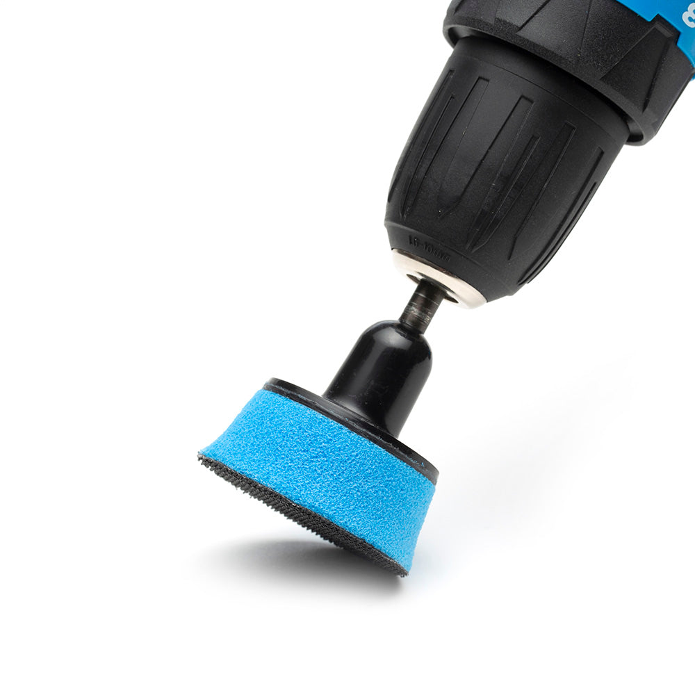 50mm ( 2") Spindle Pad Hook and Loop - Blue Foam Medium