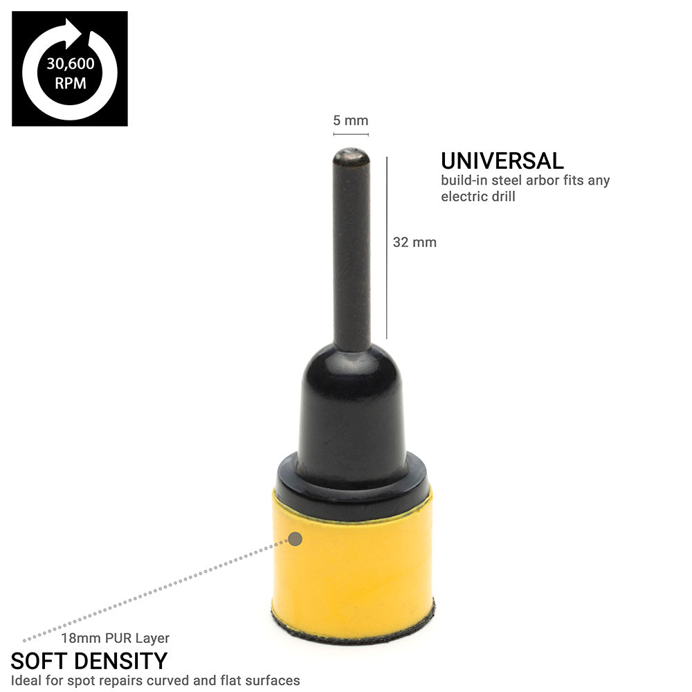 25mm ( 1") Spindle Pad - Yellow Foam Soft