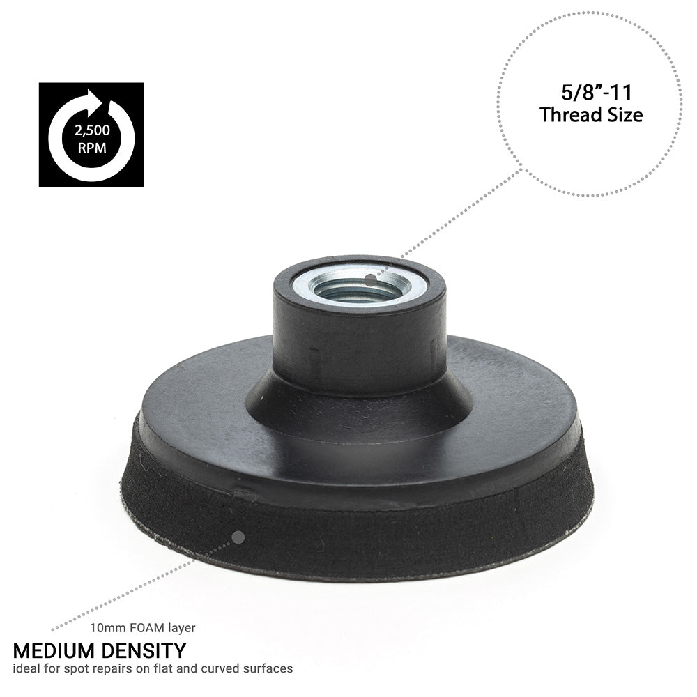 75mm ( 3") Rotary backing pad PSA - 5/8"-11 - medium