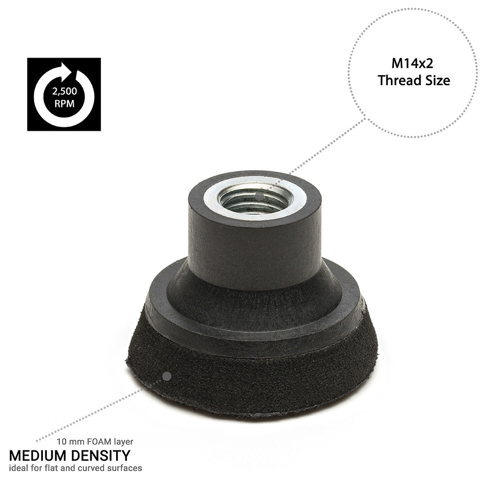 50mm ( 2") Rotary polishing backing pad M14 - Medium