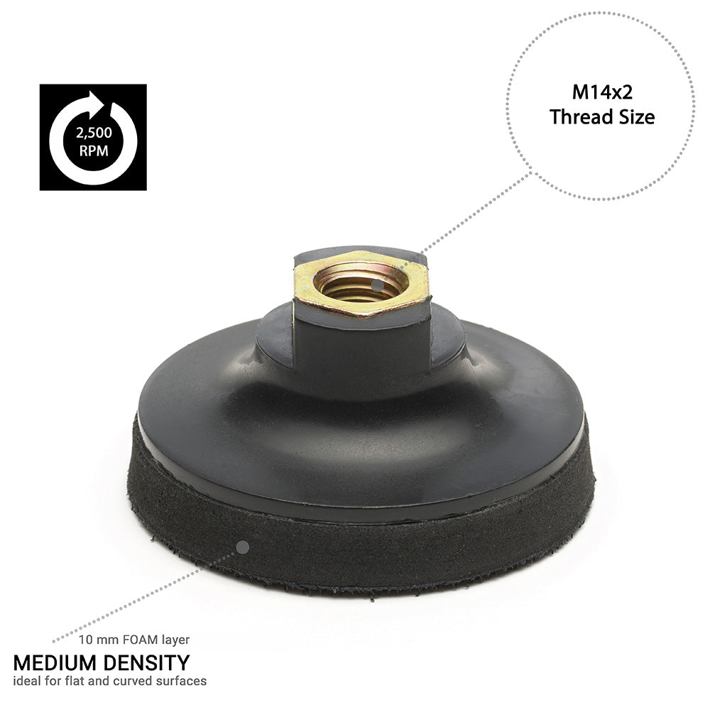 75mm ( 3") Rotary polishing backing pad M14 - Medium