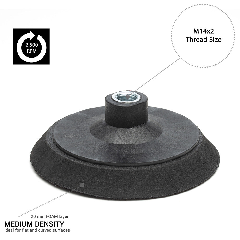 125mm ( 5") Rotary polishing backing pad M14 - Medium