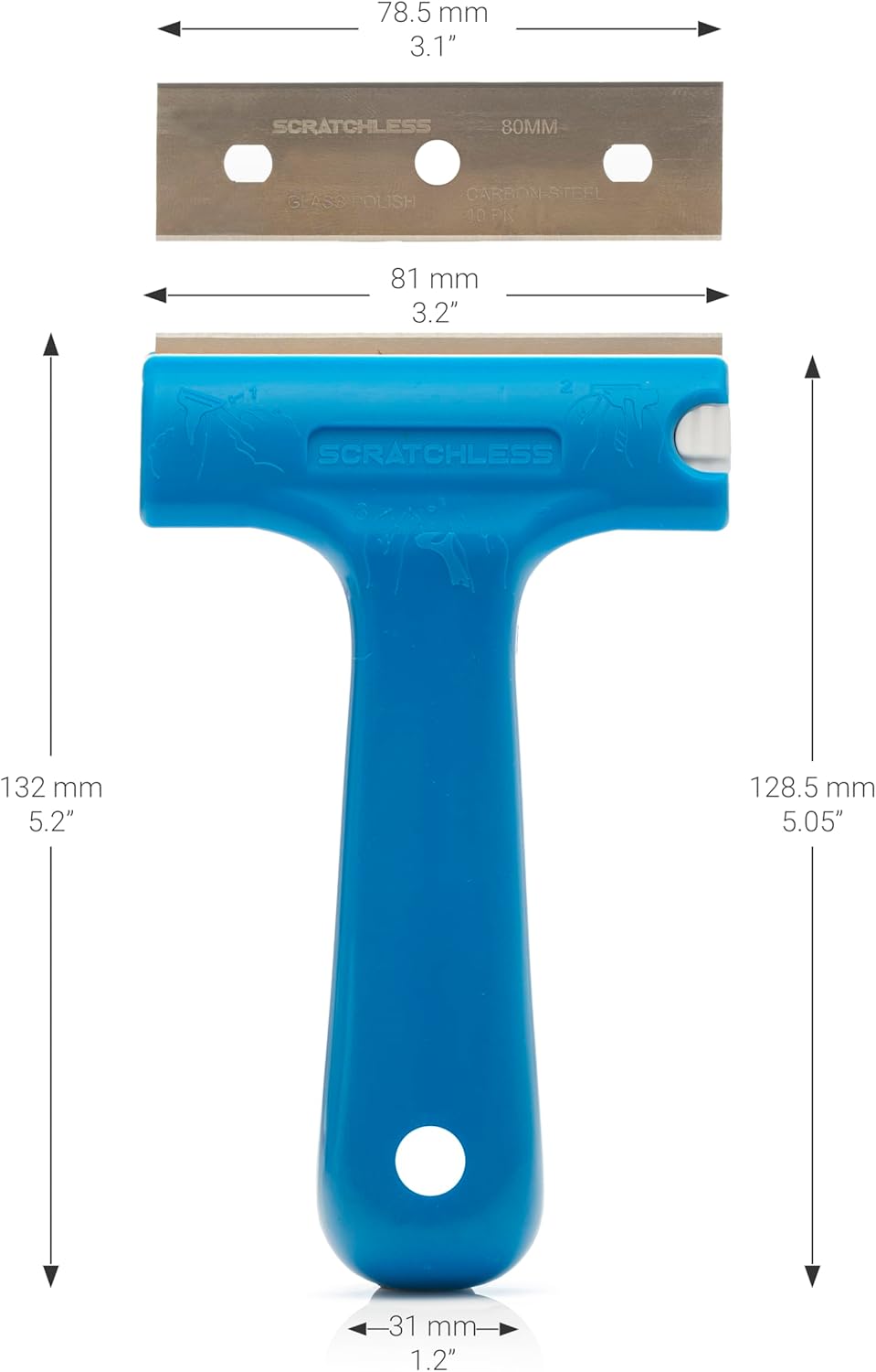SCRATCHLESS Ergonomic Scraper 80mm