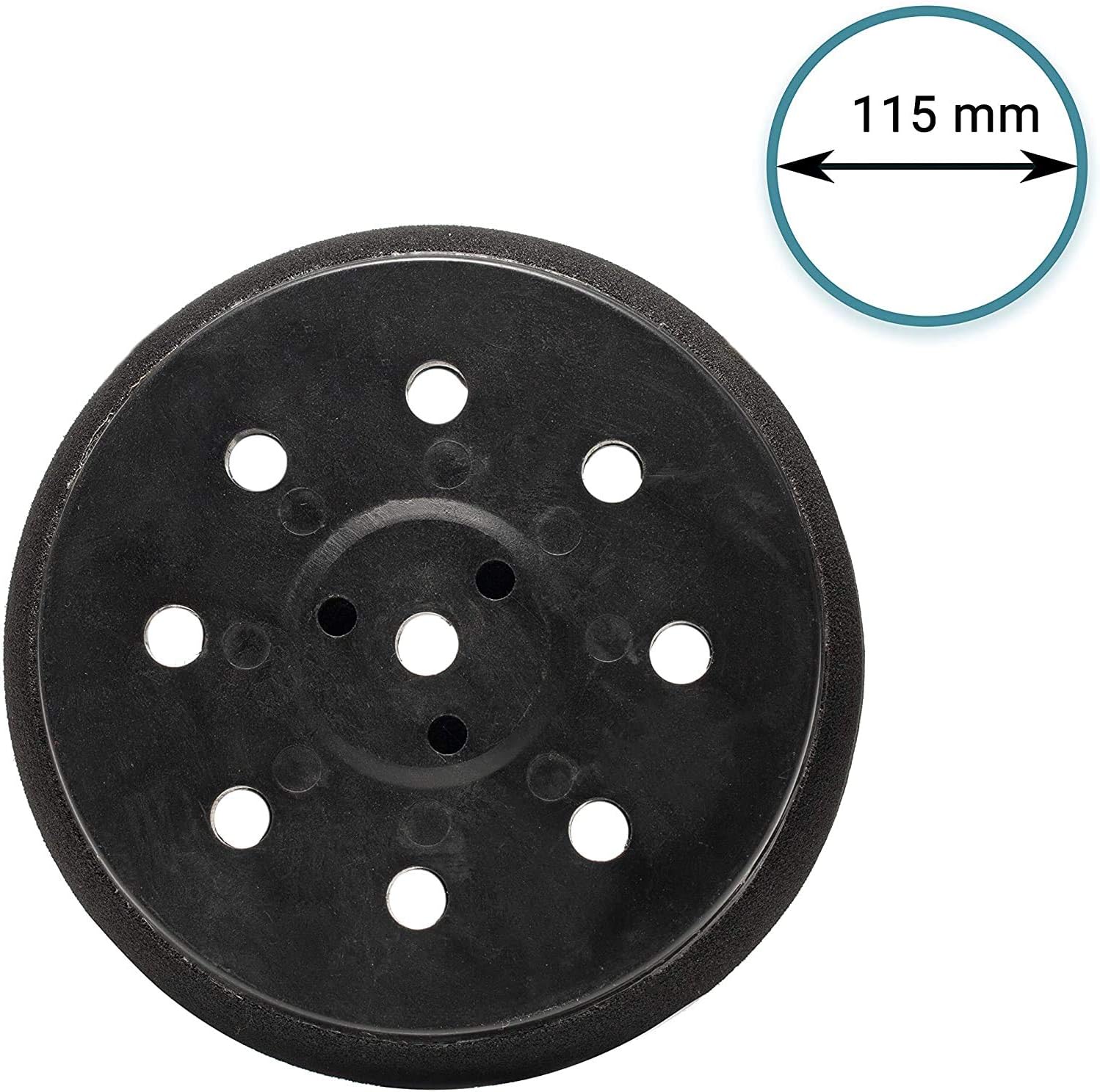 8+1+3 Sander Backing Pad / 4.5" 115mm Hook and Loop