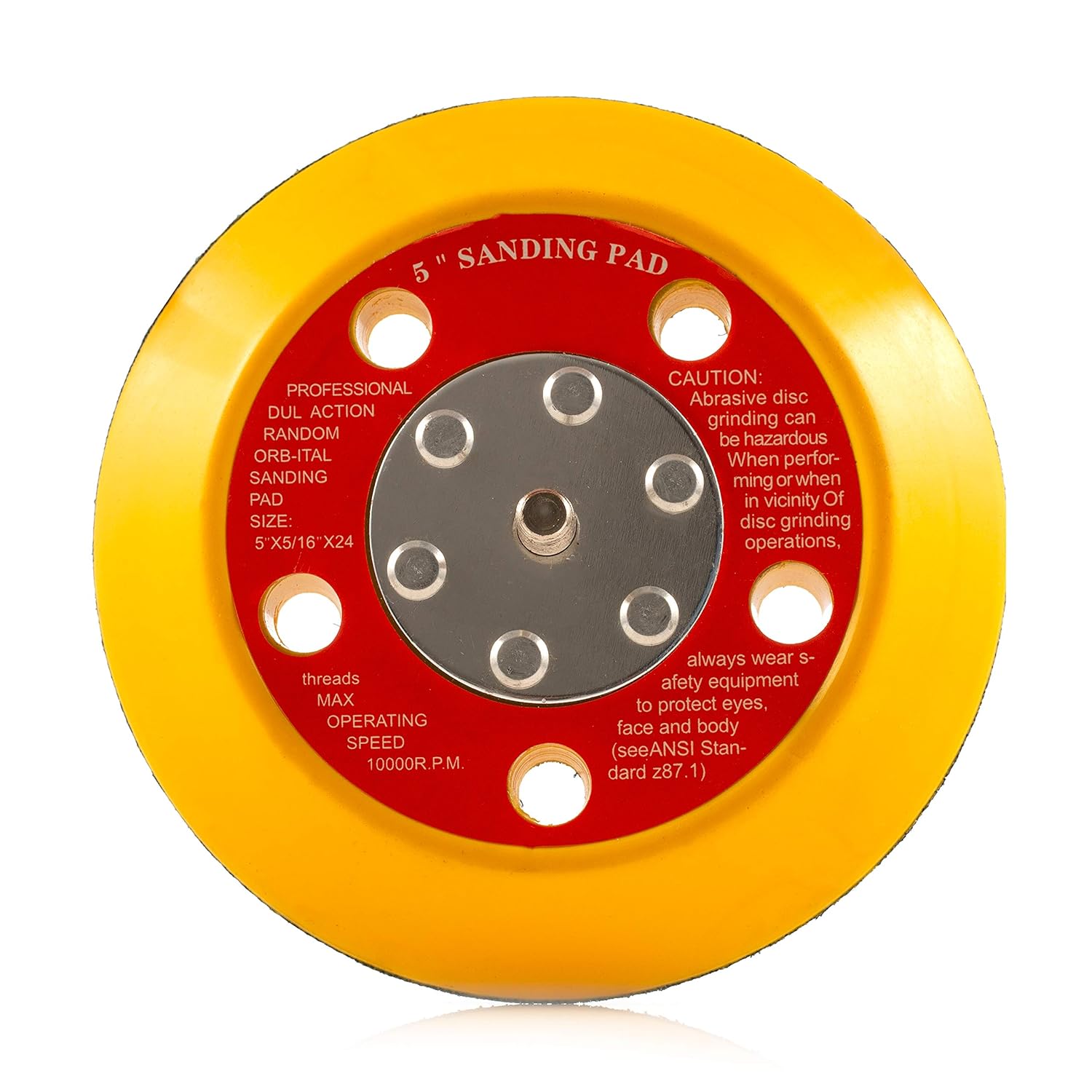 125mm ( 5") Dual Action Backing Sanding Pad 5/16"-24 - 5 holes - high profile