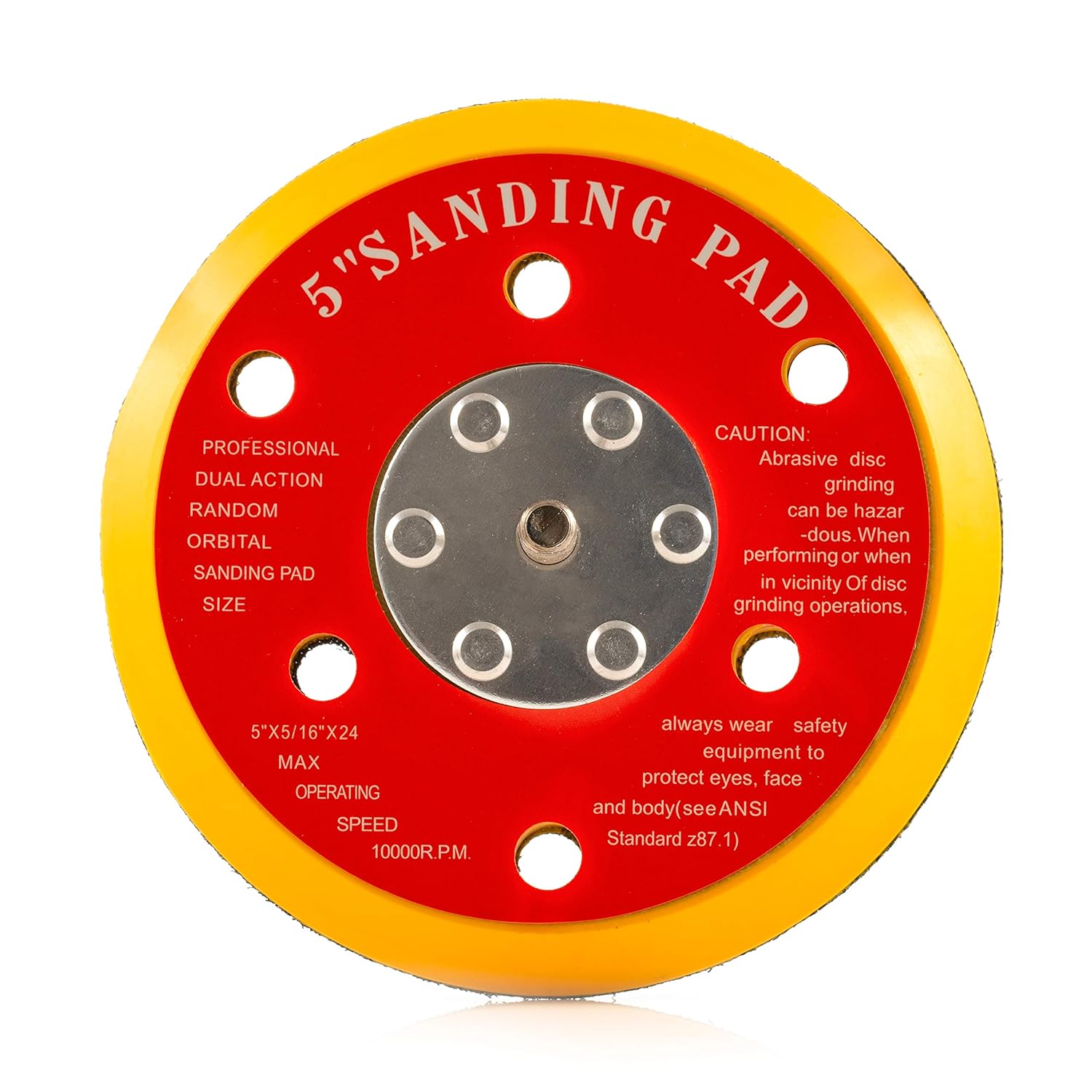 125mm ( 5") Dual Action Backing Pad 5/16"-24 - 6 holes - medium profile