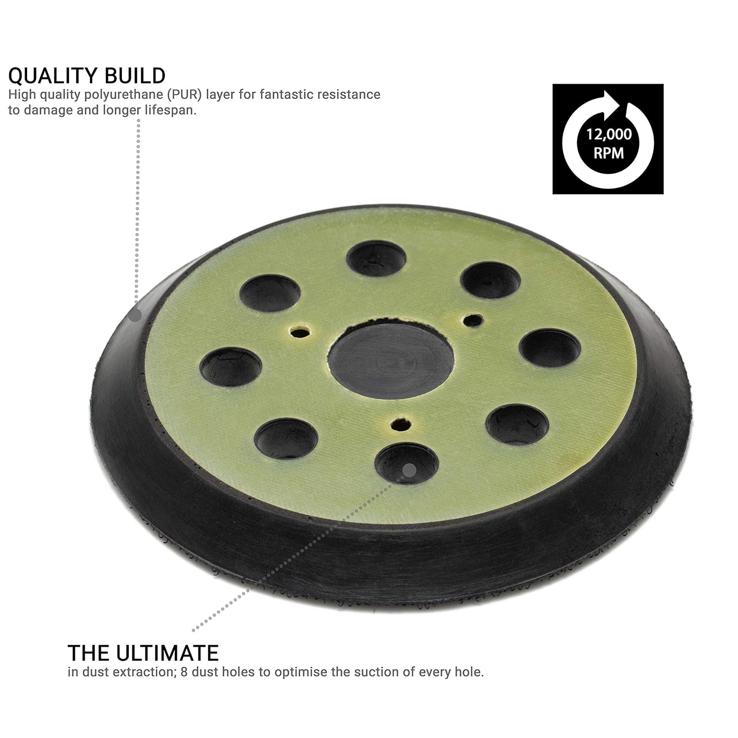 8+3 Sander Backing Pad / 5" 125mm