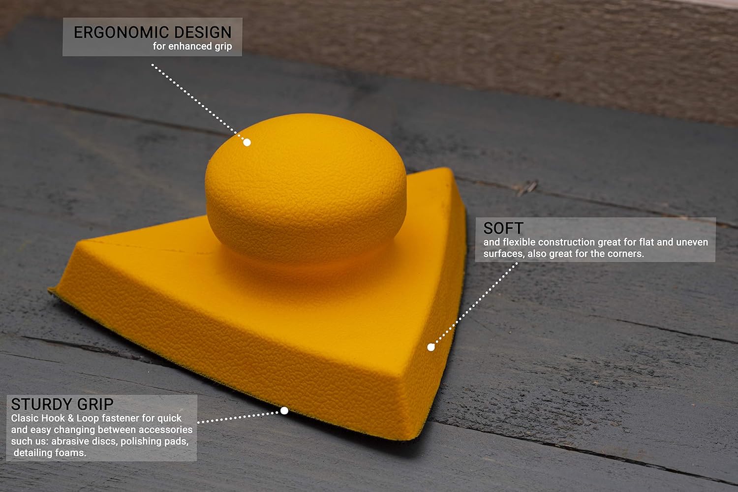 Hand-held Sanding Block - Triangle / 140mm