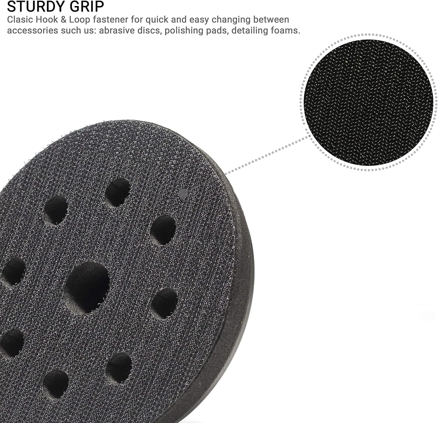 8+1+3 Sander Backing Pad / 4.5" 115mm Hook and Loop