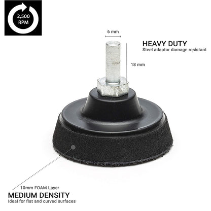 50mm ( 2") Spindle backing pad for electric drill - medium