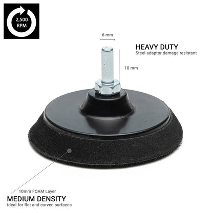 75mm ( 3") Spindle backing pad for electric drill - medium