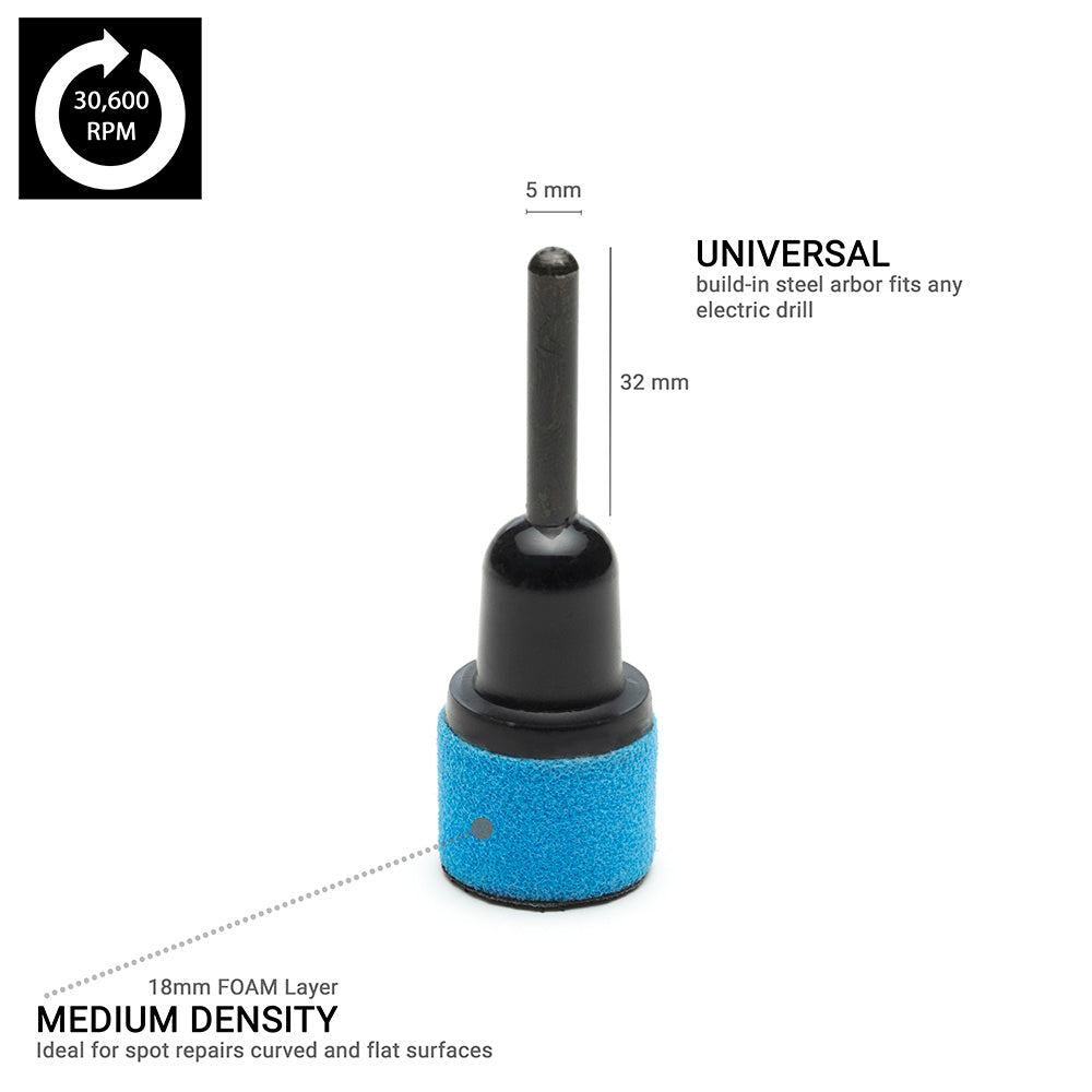 25mm ( 1") Spindle Pad - Blue Foam Medium