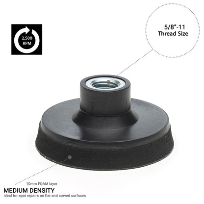 75mm ( 3") Rotary backing pad PSA - 5/8"-11 - medium