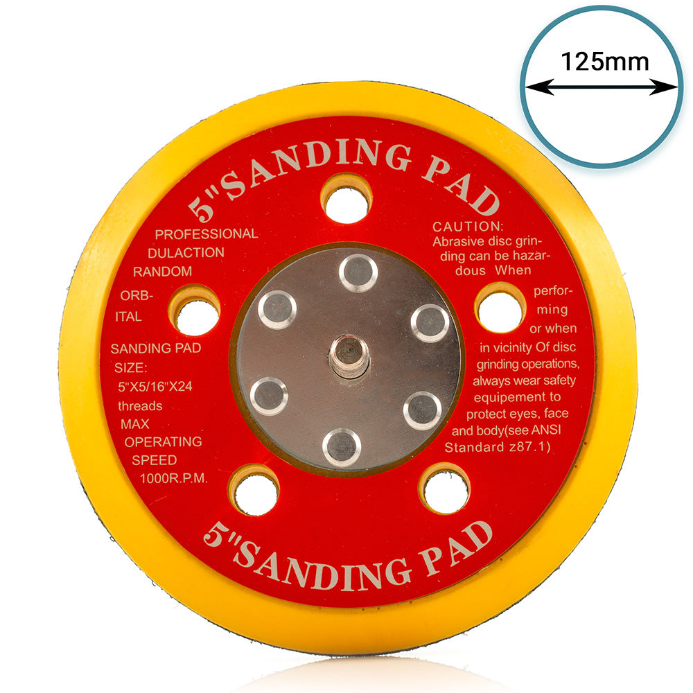 125mm ( 5") Dual Action Backing Pad 5/16"-24 - 5 holes - medium profile