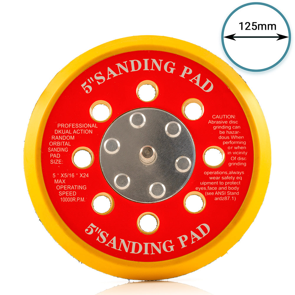 125mm ( 5") Dual Action Backing Pad 5/16"-24 - 8 holes - medium profile