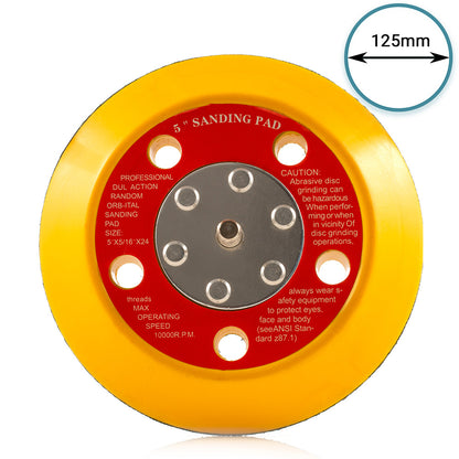 125mm ( 5") Dual Action Backing Sanding Pad 5/16"-24 - 5 holes - high profile