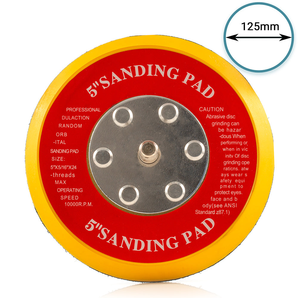 125mm ( 5") Dual Action Backing Sanding Pad 5/16"-24 - medium profile