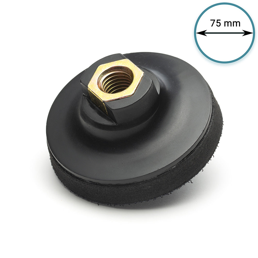75mm ( 3") Rotary polishing backing pad 5/8"-11 - Medium