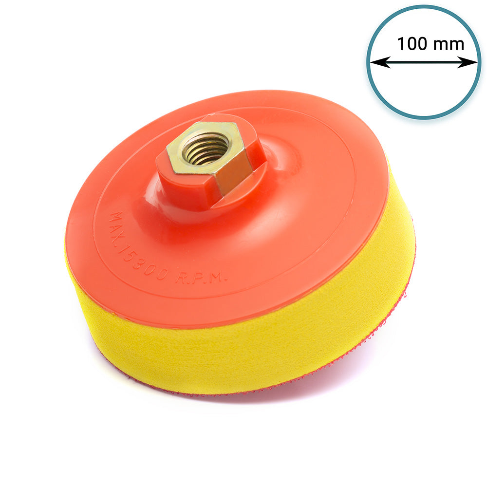 100 mm ( 4") Rotary buffing backing pad M14 - Hard