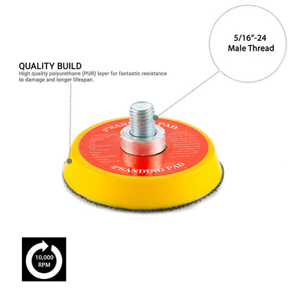 50mm ( 2") Dual Action Backing Pad 5/16"-24 - medium profile