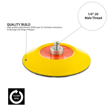 75mm ( 3") Dual Action Backing Pad 1/4"-20 - medium profile