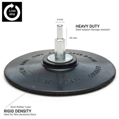 100mm ( 4") Spindle Pad - Rubber rigid