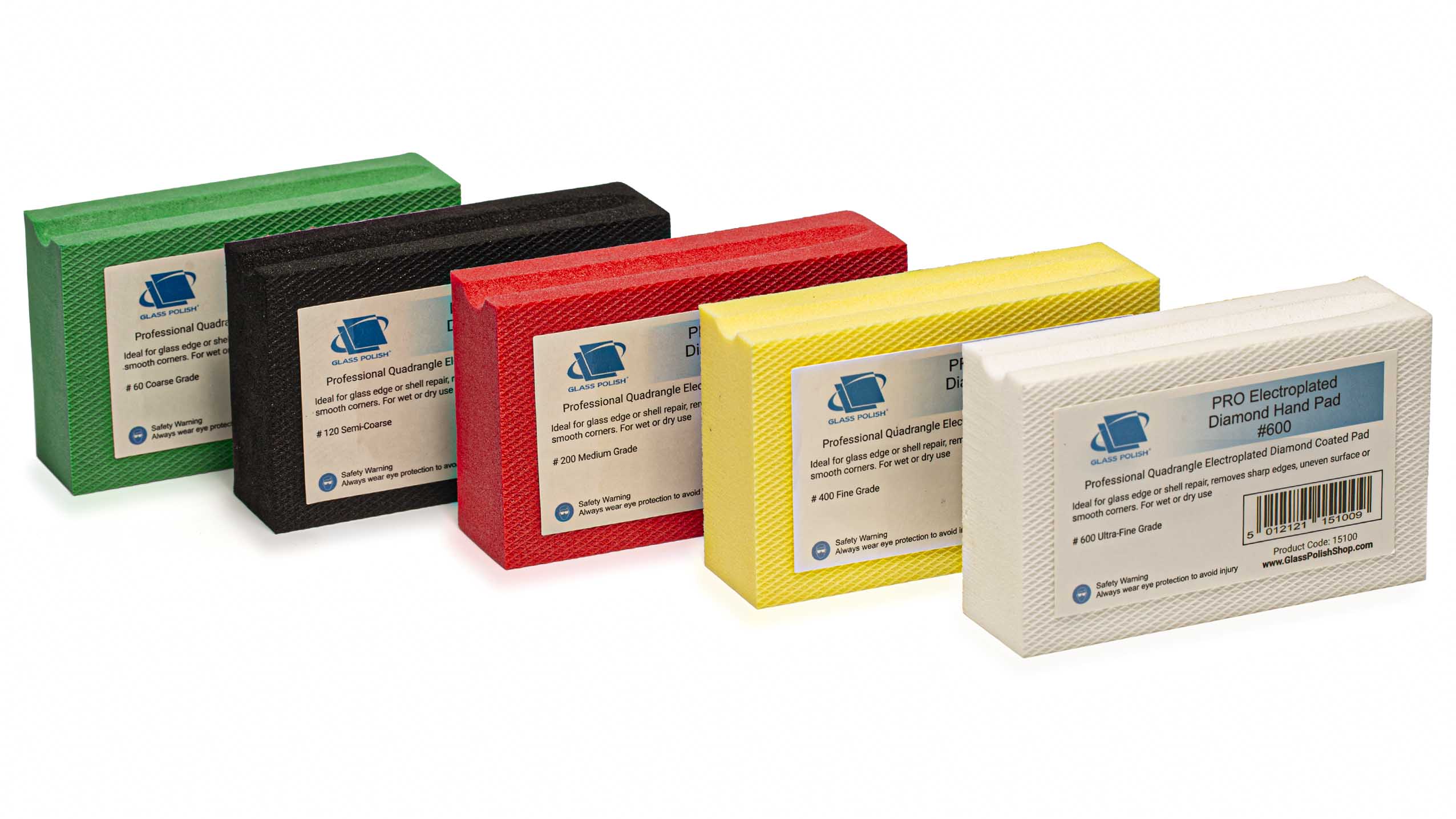PRO Diamond Hand Sanding Pad Bundle - 5 Pads