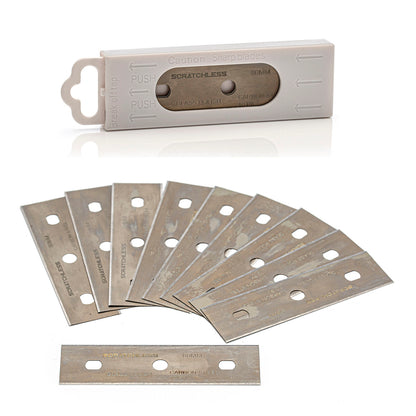 SCRATCHLESS 10 x Carbon Steel Blades for SCRATCHELSS Scraper |78mm