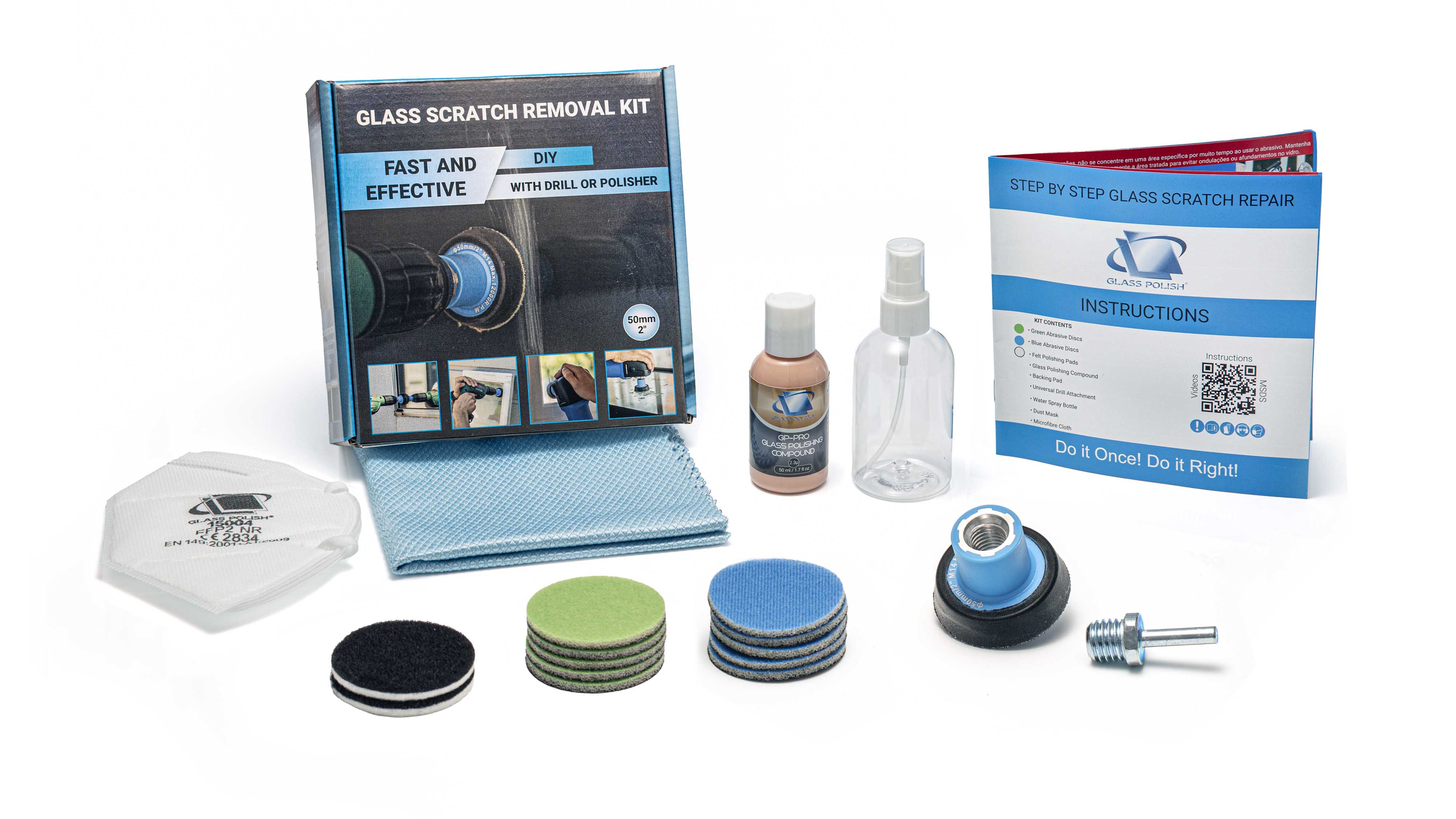 DIY Glass Scratch Removal Kit 50mm (2")