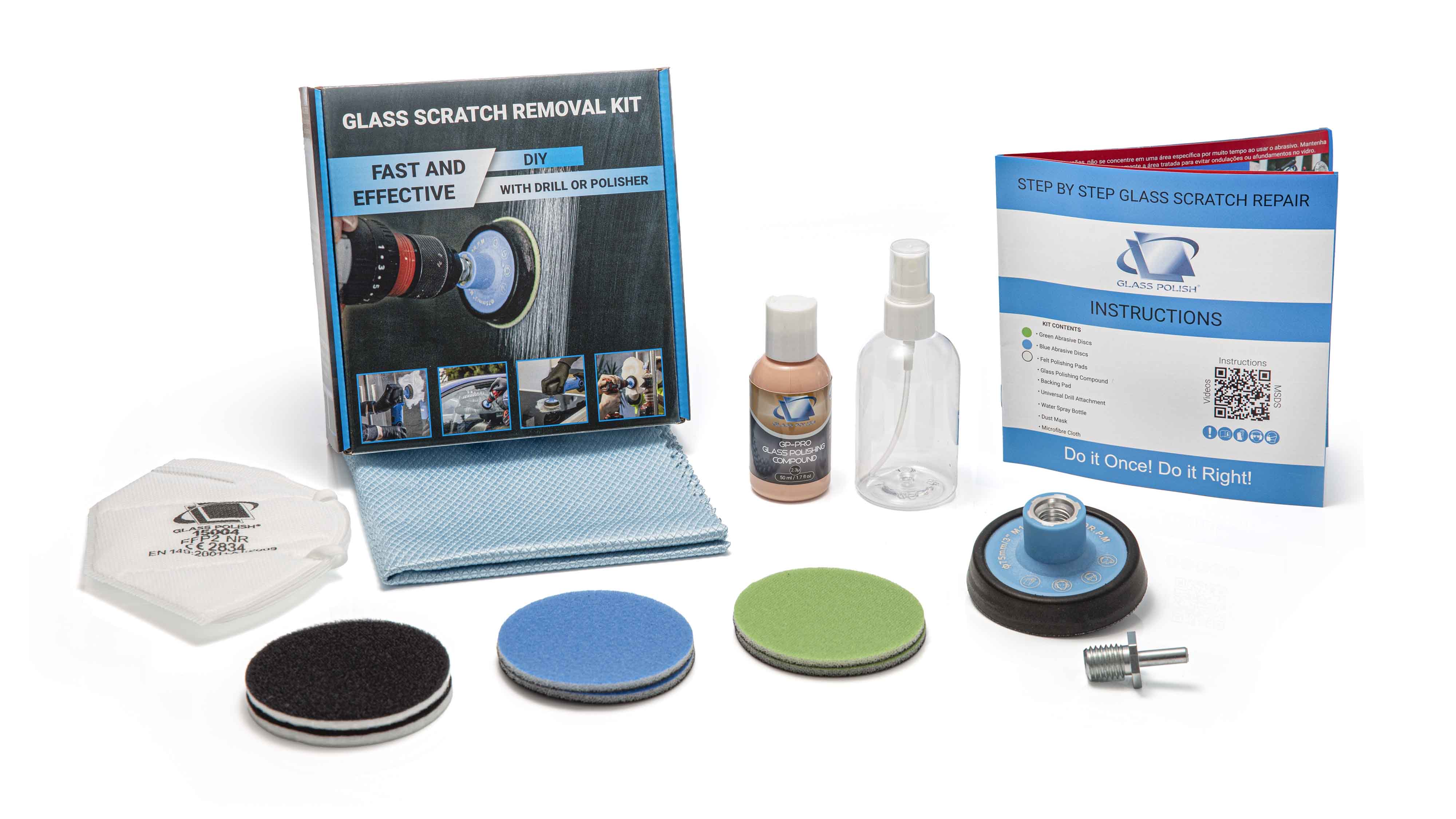 DIY Glass Scratch Removal Kit 75mm (3")