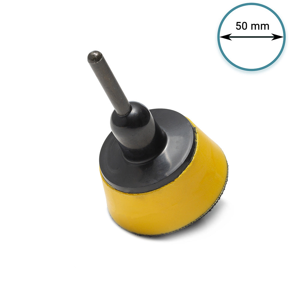 50mm ( 2") Spindle Pad Hook and Loop - Yellow Foam Soft
