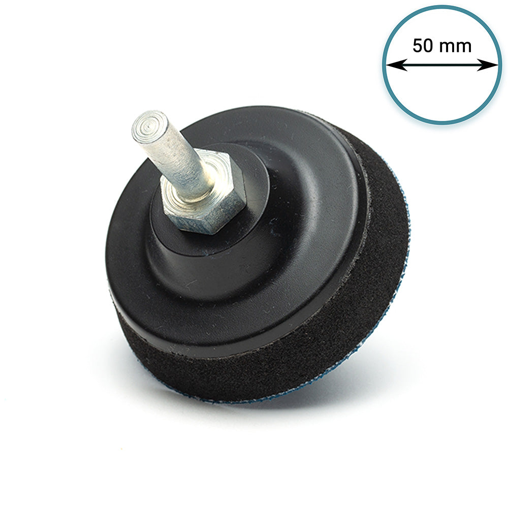 50mm ( 2") Spindle Pad PSA M6 - Black Foam Medium