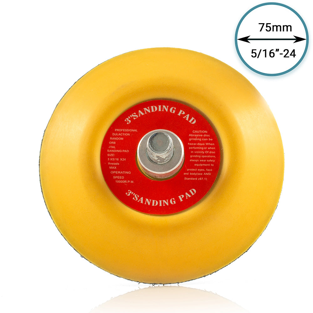 75mm ( 3") Dual Action Backing Pad 5/16"-24 - medium profile