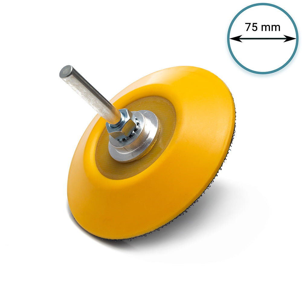 75mm ( 3") Spindle backing pad for electric drill - soft