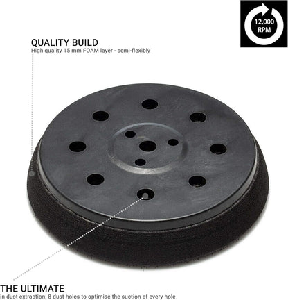 8+1+3 Sander Backing Pad / 5" 125mm Hook and Loop