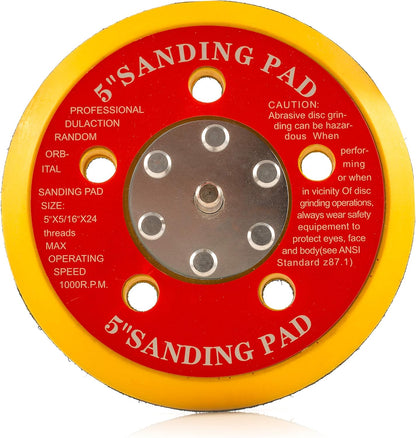 125mm ( 5") Dual Action Backing Pad 5/16"-24 - 5 holes - medium profile