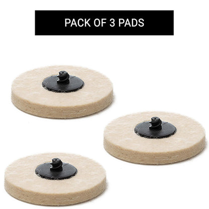 Quick-Lock Felt Buffing Pad / 2" (50 mm) - 3 pk Felt Pads