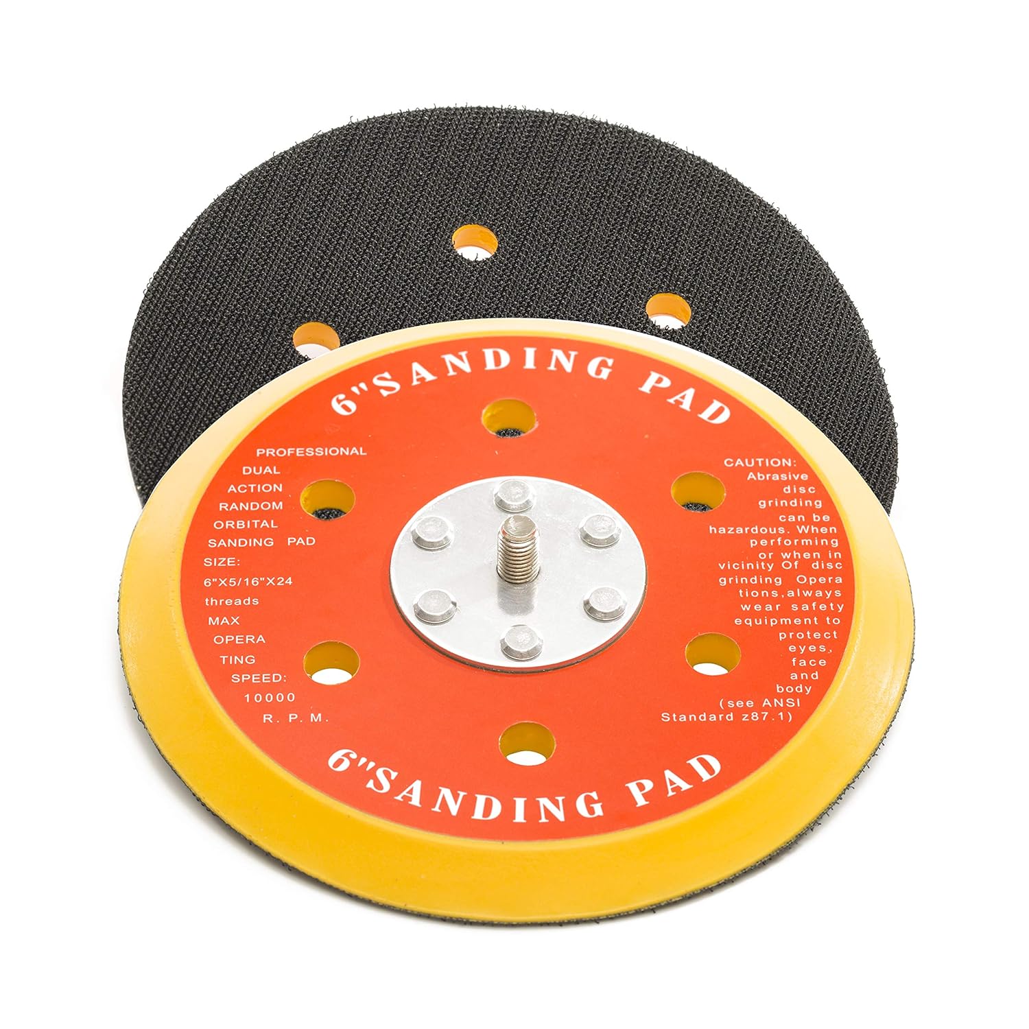 150mm ( 6") Dual Action Backing Pad 5/16"-24 - 6 holes - high profile