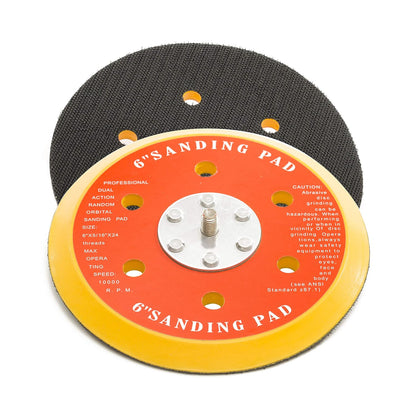 150mm ( 6") Dual Action Backing Pad 5/16"-24 - 6 holes - high profile