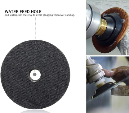 5/8"-11 Rigid Hook and Loop Backing Pad / 5" 125mm - Water Feed