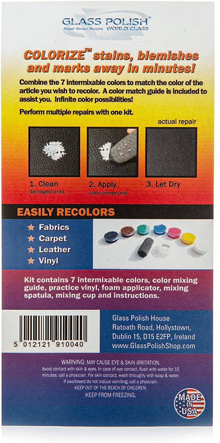 Colourize™ Leather, Vinyl, Fabric & Carpet Repair Kit – DIY Repairs in Minutes