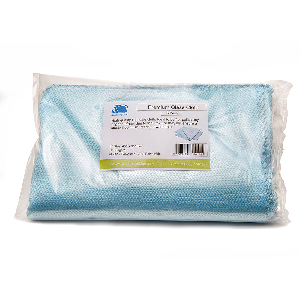 Premium Glass Polishing Cloth / 5pk