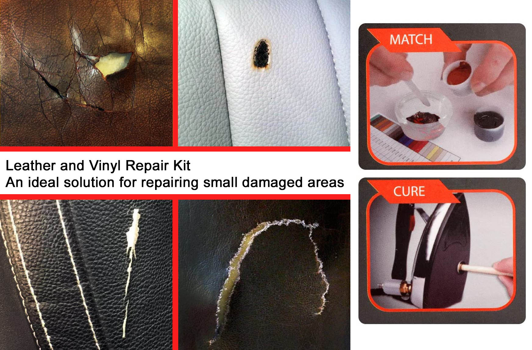 Leather & Vinyl Repair Kit Heat Cure – DIY Repairs in Minutes