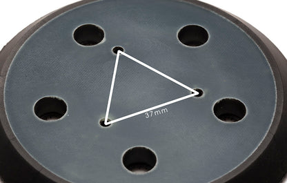 5+3 Sander Backing Pad / 5" 125mm - 5 Holes Black Foam