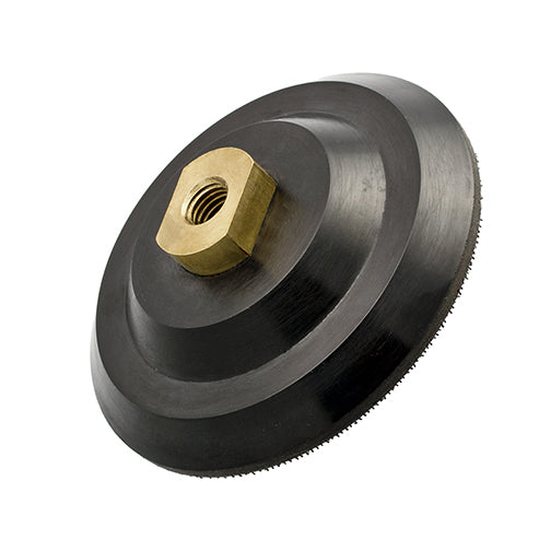 5/8"-11 Rigid Hook and Loop Backing Pad / 5" 125mm - Water Feed